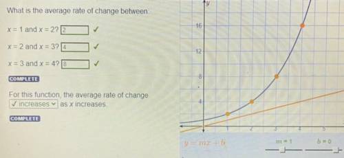 What is the average rate of change between: