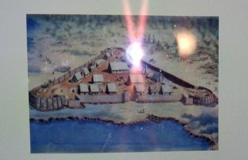 The image below represents? 1st permanent settlement 1st dead colony of Roanoke Colony from France