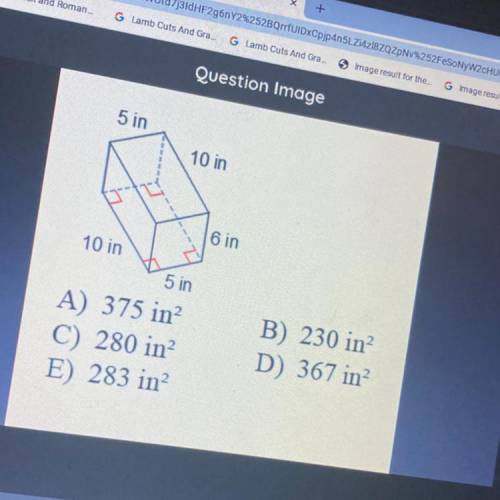 I have to find the surface area