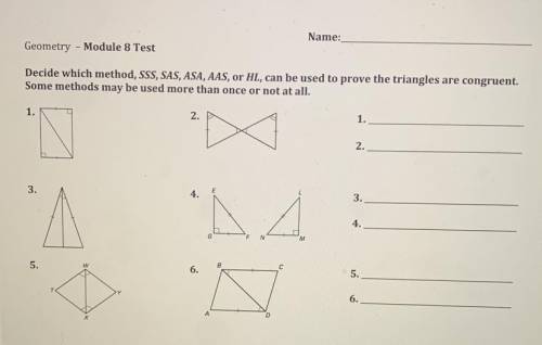 Can someone help me decide which method can be used to prove the triangles are congruent. The photo