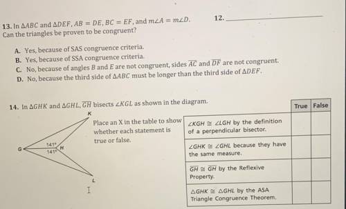 Can someone help me with Question 13 and 14. The questions and the directions are shown in the phot
