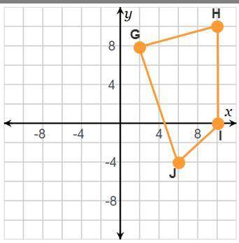 (i need a fast answer) On a coordinate plane, point G is at (2, 8), point H is at (10, 10), point I