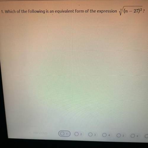 . Which of the following is an equivalent form of the expression 1/(n – 27) ?