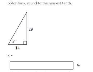 Solve for x and round to the nearest 10th. I'm a k12 student. I'm not sure if that helps but this i