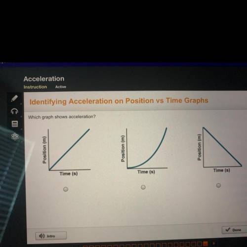 Time Graphs
Which graph shows acceleration?