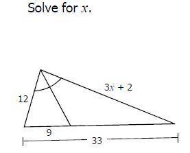 Please Solve for x. x =