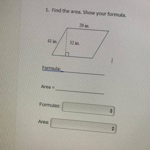Hi what’s the area and formula?