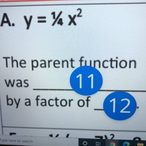 What is/was the parent function of 1/4 and the factor of it?