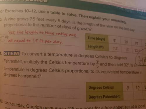 Multiply Celsius temperature by 9/5 and then add 32° is a temperature in degrees Celsius proportion
