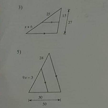 Slightly harder triangle proportionality.

Solve for X 
Can somebody explain this to me please?