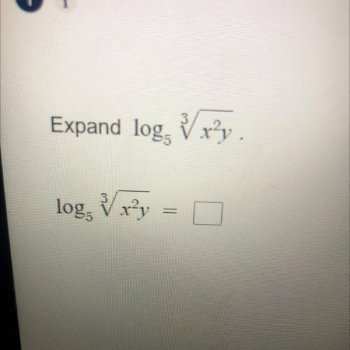 Log5 root(3, x ^ 2 * y)