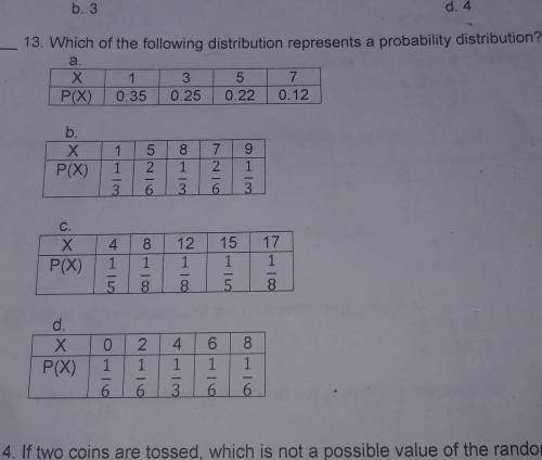Which of the following distribution represents a probability distribution?​
