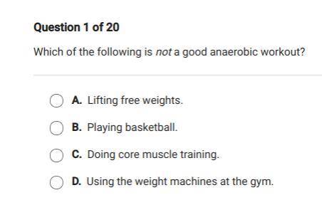 Which of the following is not a good anaerobic workout?