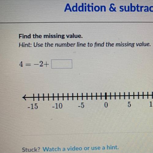 Find the missing value 4 = -2+
Need help fast