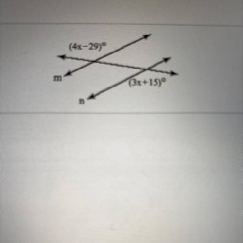 Find the value of x for which m n need help if this ASAP