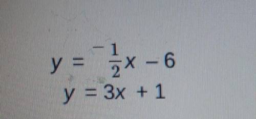 What is the value of x in the solution to the system​