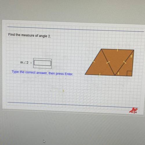 Find the measure of angle 2.
m2 =