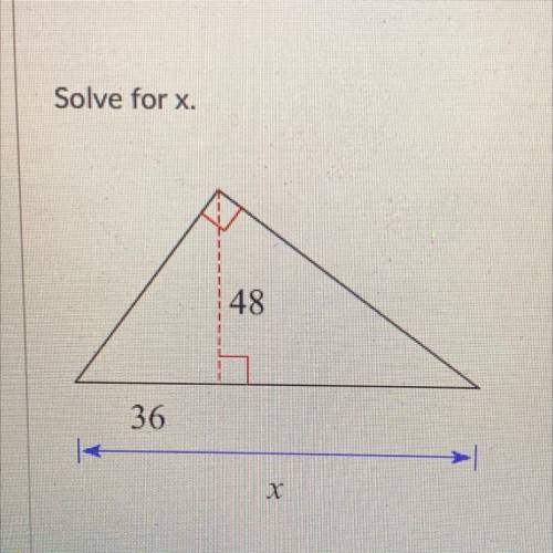 Solving for x in geometry with a triangle