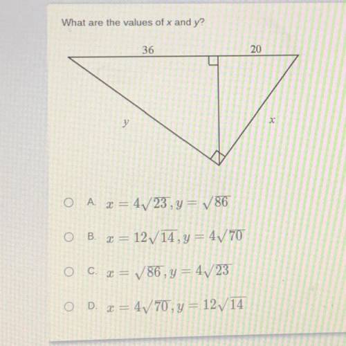 What are the values of x and y?
GEOMETRY HW