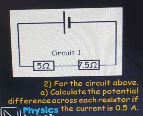 Help im stuck

for the circuit above, calculate the potential difference across each resistor if t