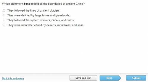 Which statement best describes the boundaries of ancient China?
