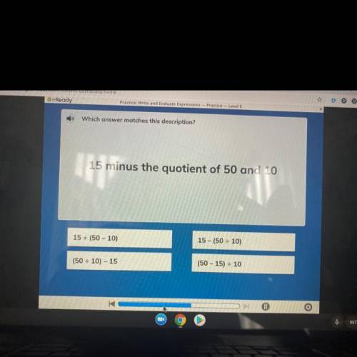 Which answer matches the description?