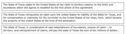 CAN SUM ONE HELP ME

The excerpt above describes parts of the -- 
A. Treaty of Guadalupe-Hidalgo
B