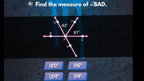 Find the measure of BAD.