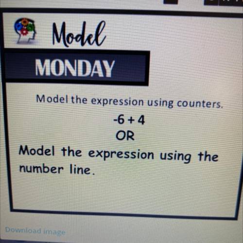 Help me please

model the expression using counters
6+4 
or 
model the expression using the number