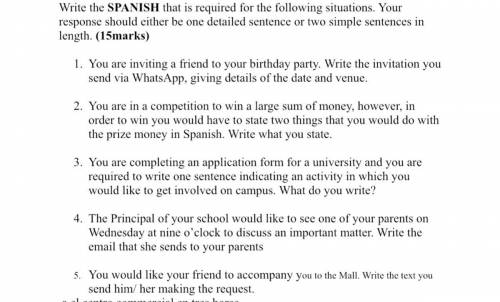 Write in the conditional tense and in Spanish. Response should be one detailed sentence or two simp