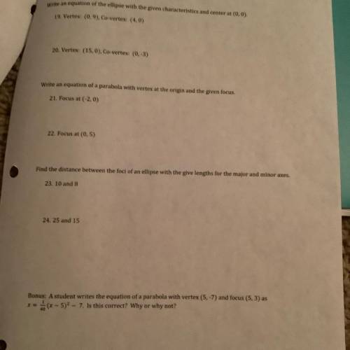 PLEASE HELP THIS IS ALG 2 I NEED HELP