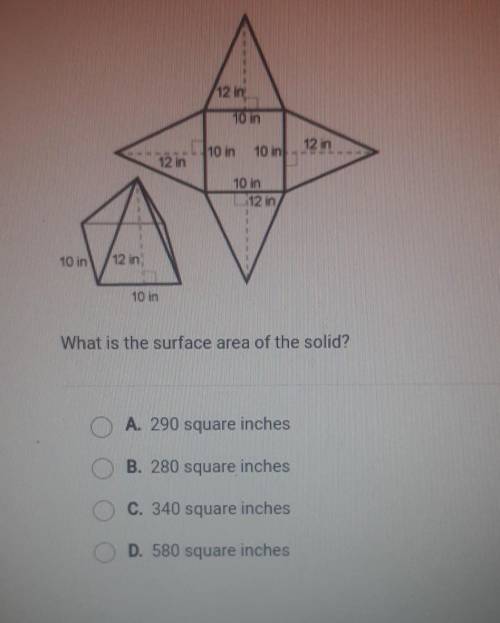 What is the surface area of the solid...?​