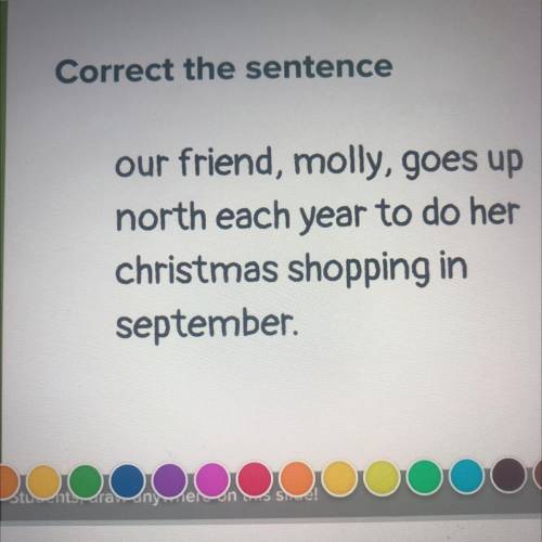Correct the sentence easy points