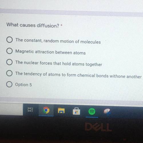 What causes diffusion? *