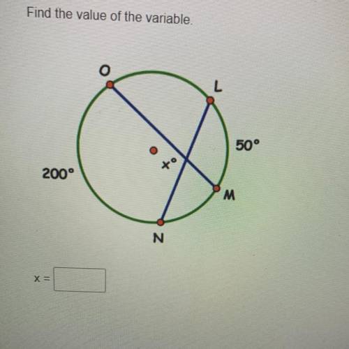 Find the value of the variable.