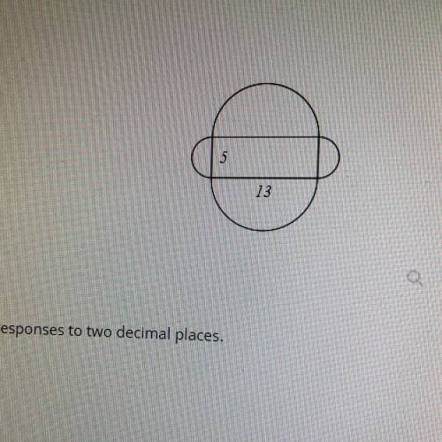 The shape below contains a rectangle and four semi-circles. What is the perimeter of the shape abov