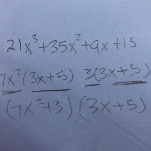 Factor completely 21x^3+35x^2+9x+15