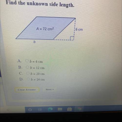 Find the unknown side length