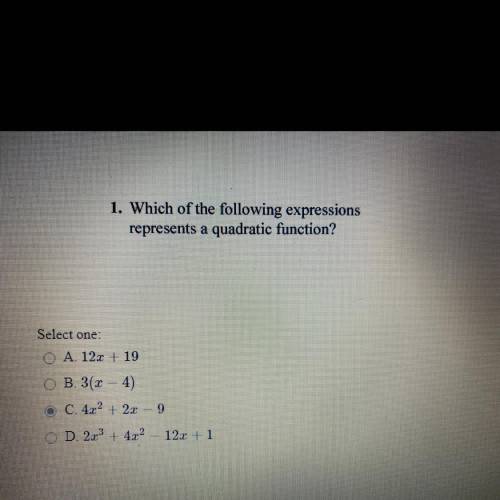 Which of the following expressions represents a quadratic function