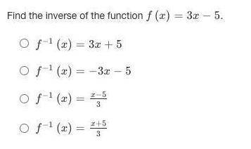 Find the inverse of the function