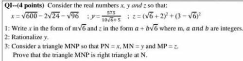 PLz solve these 3 questions and also in number 3 I think u have to draw a triangle and prove its ri