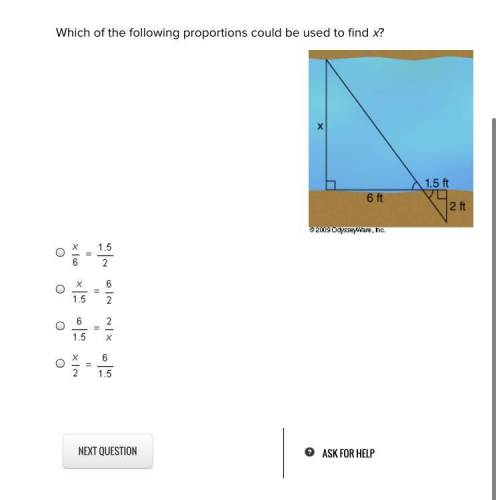 Which of the following proportions could be used to find x?