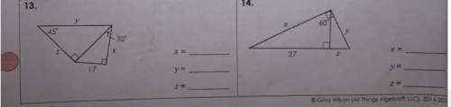 Help Unit 8: Right Triangles & Trigonometry Homework 2: Special Right Triangles Please Help