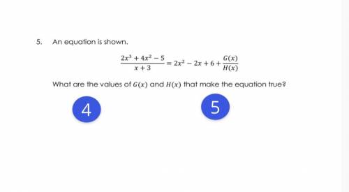 What are the values of G(x) and H(x) that make the equation true?