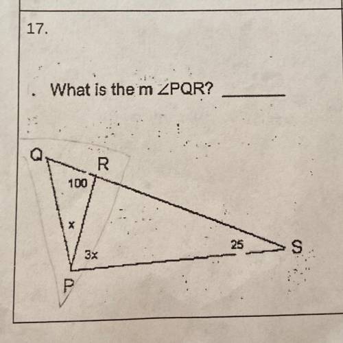 What is the Measure of angle PQR? PLEASE HELP ASAP DUE TODAY AND I HAVE NO IDEA HOW TO DO THIS!!