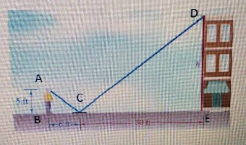 Determim the measure of h in diagramsteps please ​
