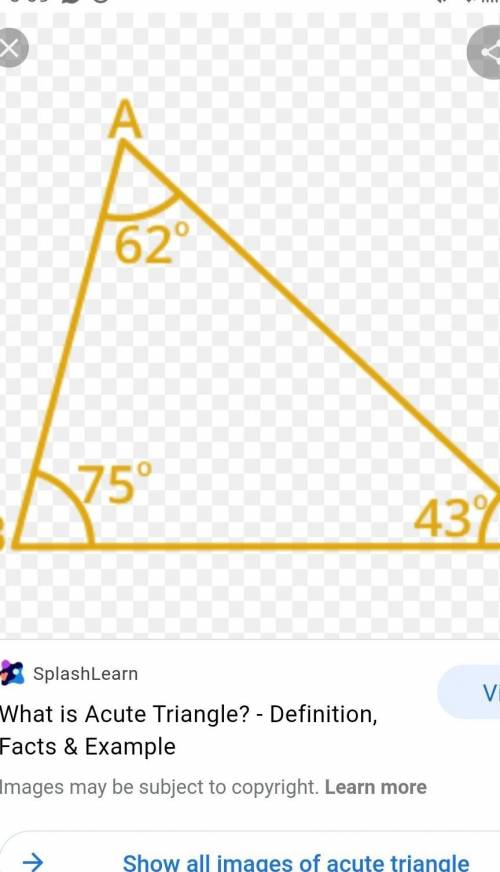 What is a acute triangle and what do a acute triangle look like?​