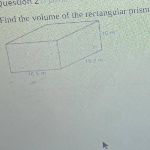 Find the volume of the rectangular prism