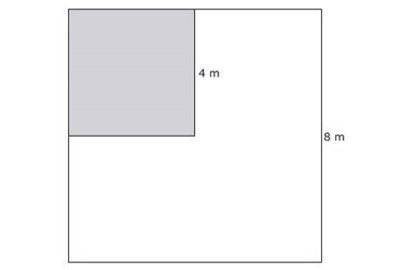 Two squares were used to form a figure. The side length of each square is shown. What is the area o