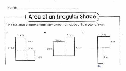 I need to find the area of these shapes